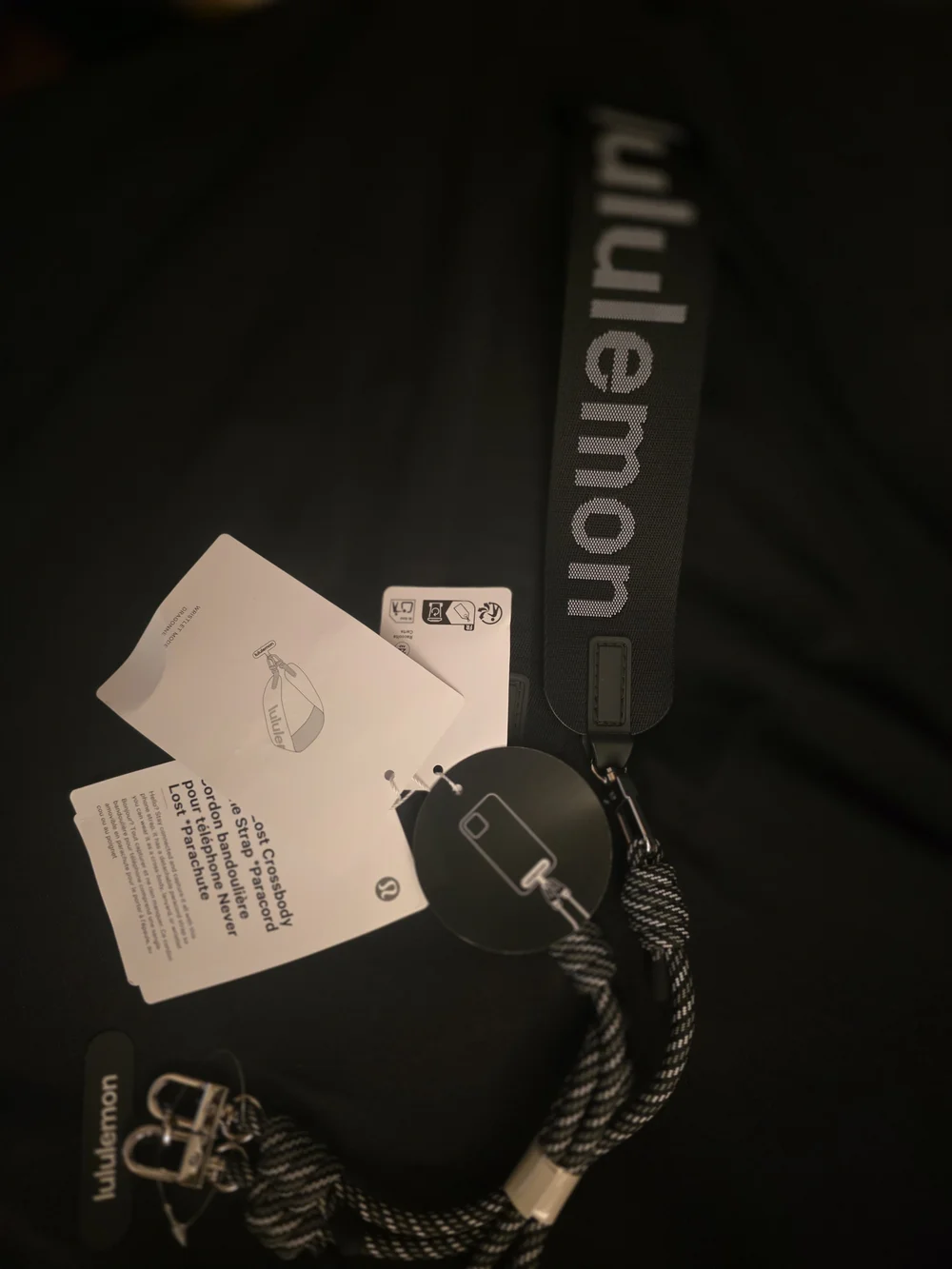 Never Lost Crossbody Phone Strap Paracord- Color Black